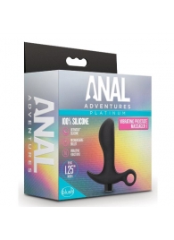 Черный анальный вибратор Silicone Vibrating Prostate Massager 01 - 10,8 см. - Blush Novelties - в Химках купить с доставкой