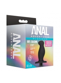 Черный анальный вибромассажёр Silicone Vibrating Prostate Massager 02 - 10,8 см. - Blush Novelties - в Химках купить с доставкой