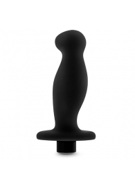 Черный анальный вибромассажёр Silicone Vibrating Prostate Massager 02 - 10,8 см. - Blush Novelties - в Химках купить с доставкой