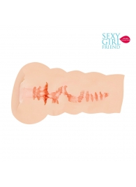 Мастурбатор-вагина телесного цвета с бороздками на внешней части - Bior toys - в Химках купить с доставкой