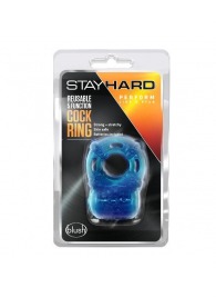 Голубое эрекционное виброкольцо Reusable 5 Function Cock Ring - Blush Novelties - в Химках купить с доставкой