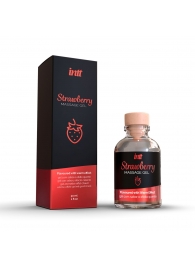 Массажный гель с ароматом клубники Strawberry - 30 мл. - INTT - купить с доставкой в Химках