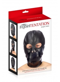 Маска-шлем с прорезями для глаз и регулируемым кляпом - Fetish Tentation - купить с доставкой в Химках