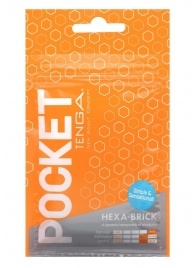Карманный мастурбатор HEXA-BRICK - Tenga - в Химках купить с доставкой