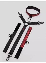 Ошейник с наручниками Reversible Faux Leather Collar and Wrist - Fifty Shades of Grey - купить с доставкой в Химках