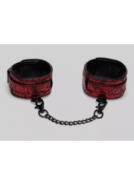 Красно-черные оковы Reversible Faux Leather Ankle Cuffs - Fifty Shades of Grey - купить с доставкой в Химках