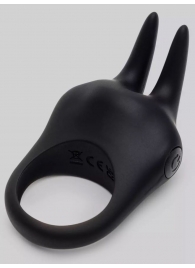 Черное эрекционное виброкольцо Sensation Rechargeable Vibrating Rabbit Love Ring - Fifty Shades of Grey - в Химках купить с доставкой