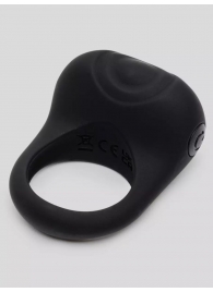 Черное эрекционное виброкольцо Sensation Rechargeable Vibrating Love Ring - Fifty Shades of Grey - в Химках купить с доставкой