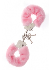 Металлические наручники с розовой меховой опушкой METAL HANDCUFF WITH PLUSH PINK - Dream Toys - купить с доставкой в Химках