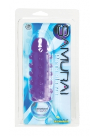 Закрытая фиолетовая насадка с пупырышками SAMURAI PENIS SLEEVE PURPLE - 14,5 см. - NMC - в Химках купить с доставкой