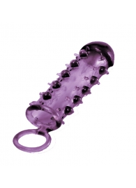 Закрытая фиолетовая насадка с пупырышками SAMURAI PENIS SLEEVE PURPLE - 14,5 см. - NMC - в Химках купить с доставкой