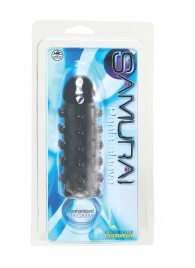 Дымчатая стимулирующая насадка с закрытой головкой SAMURAI PENIS SLEEVE BLACK - 14,5 см. - NMC - в Химках купить с доставкой