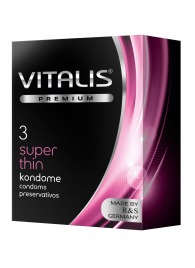 Ультратонкие презервативы VITALIS PREMIUM super thin - 3 шт. - Vitalis - купить с доставкой в Химках
