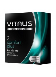 Контурные презервативы VITALIS PREMIUM comfort plus - 3 шт. - Vitalis - купить с доставкой в Химках