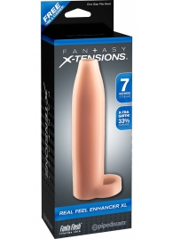 Телесная насадка Real Feel Enhancer XL - 17 см. - Pipedream - в Химках купить с доставкой