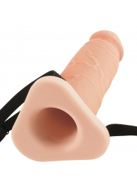 Телесный реалистичный фаллоимитатор с полостью Silicone Hollow Extension - 20 см. - Pipedream - купить с доставкой в Химках