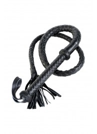 Длинный кожаный кнут с хлопушками на конце - ToyFa - купить с доставкой в Химках