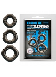 Набор из 3 эластичных дымчатых эрекционных колец - Baile - в Химках купить с доставкой