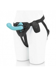 Голубая изогнутая насадка 6in Remote Control Ripple P-Spot G-Spot на черных трусиках - 16 см. - Pegasus - купить с доставкой в Химках