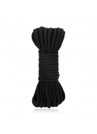 Черная хлопковая веревка для связывания Bondage Rope - 10 м. - Lux Fetish - купить с доставкой в Химках