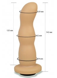 Телесная рельефная насадка Harness - 14,2 см. - LOVETOY (А-Полимер) - купить с доставкой в Химках