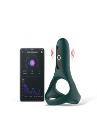 Изумрудное виброкольцо Magic Motion Rise с подхватом мошонки - Magic Motion - в Химках купить с доставкой