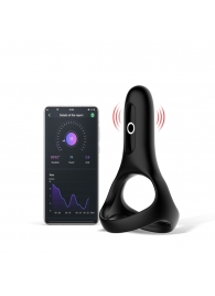 Черное виброкольцо Magic Motion Rise с подхватом мошонки - Magic Motion - в Химках купить с доставкой
