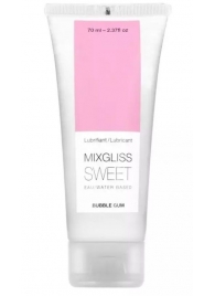 Смазка на водной основе Mixgliss Sweet с ароматом бабл-гам - 70 мл. - Mixgliss - купить с доставкой в Химках