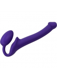 Фиолетовый безремневой страпон Silicone Bendable Strap-On - size S - Strap-on-me - купить с доставкой в Химках