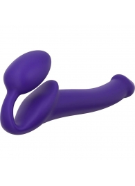 Фиолетовый безремневой страпон Silicone Bendable Strap-On - size M - Strap-on-me - купить с доставкой в Химках