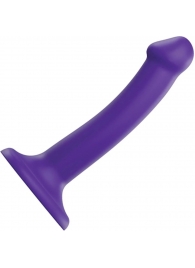 Фиолетовый фаллоимитатор-насадка Strap-On-Me Dildo Dual Density size S - 17 см. - Strap-on-me - купить с доставкой в Химках