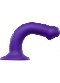 Фиолетовый фаллоимитатор-насадка Strap-On-Me Dildo Dual Density size M - 18 см. - Strap-on-me - купить с доставкой в Химках