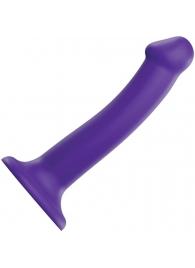 Фиолетовый фаллоимитатор-насадка Strap-On-Me Dildo Dual Density size M - 18 см. - Strap-on-me - купить с доставкой в Химках