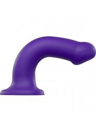 Фиолетовый фаллоимитатор-насадка Strap-On-Me Dildo Dual Density size L - 19 см. - Strap-on-me - купить с доставкой в Химках