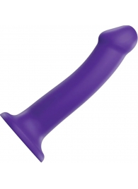 Фиолетовый фаллоимитатор-насадка Strap-On-Me Dildo Dual Density size L - 19 см. - Strap-on-me - купить с доставкой в Химках
