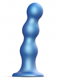 Голубая насадка Strap-On-Me Dildo Plug Balls size L - Strap-on-me - купить с доставкой в Химках