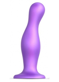 Фиолетовая насадка Strap-On-Me Dildo Plug Curvy size L - Strap-on-me - купить с доставкой в Химках