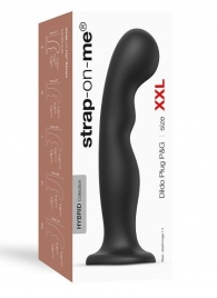 Черная насадка Strap-On-Me Dildo Plug P G size XXL - Strap-on-me - купить с доставкой в Химках
