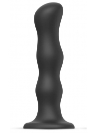 Черная насадка Strap-On-Me Dildo Geisha Balls size M - Strap-on-me - купить с доставкой в Химках