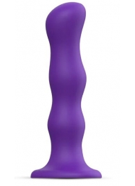 Фиолетовая насадка Strap-On-Me Dildo Geisha Balls size M - Strap-on-me - купить с доставкой в Химках