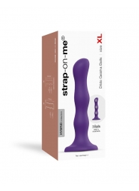 Фиолетовая насадка Strap-On-Me Dildo Geisha Balls size XL - Strap-on-me - купить с доставкой в Химках