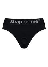 Черные трусики для насадок Heroine Lingerie Harness - size L - Strap-on-me - купить с доставкой в Химках