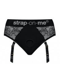 Черные трусики для насадок Diva Lingerie Harness - size M - Strap-on-me - купить с доставкой в Химках