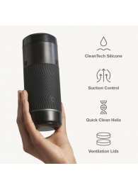 Черный мастурбатор с контролем всасывания Arcwave Pow Stroker - Arcwave - в Химках купить с доставкой