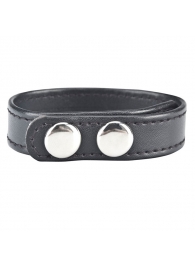 Кольцо на пенис SNAP COCK RING из искусственной кожи на клепках - BlueLine - в Химках купить с доставкой