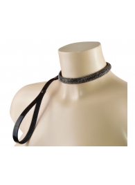 Эффектный сверкающий ошейник с поводком  Гламур - Sitabella - купить с доставкой в Химках