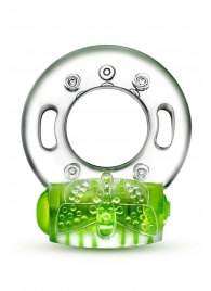 Зеленое эрекционное виброкольцо Arouser Vibrating C-Ring - Blush Novelties - в Химках купить с доставкой