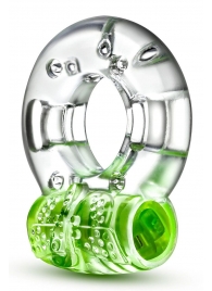Зеленое эрекционное виброкольцо Arouser Vibrating C-Ring - Blush Novelties - в Химках купить с доставкой
