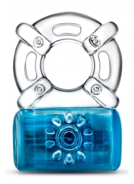 Синее эрекционное виброкольцо Pleaser Rechargeable C-Ring - Blush Novelties - в Химках купить с доставкой
