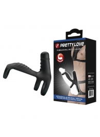 Черная вибронасадка на пенис Vibrating Penis Sling - Baile - в Химках купить с доставкой